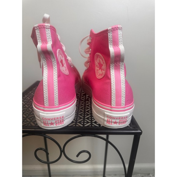 Converse All Star Platform Lift High Top Sneakers Womens Size‎ 9 Oops Pink NWOB - Picture 6 of 10